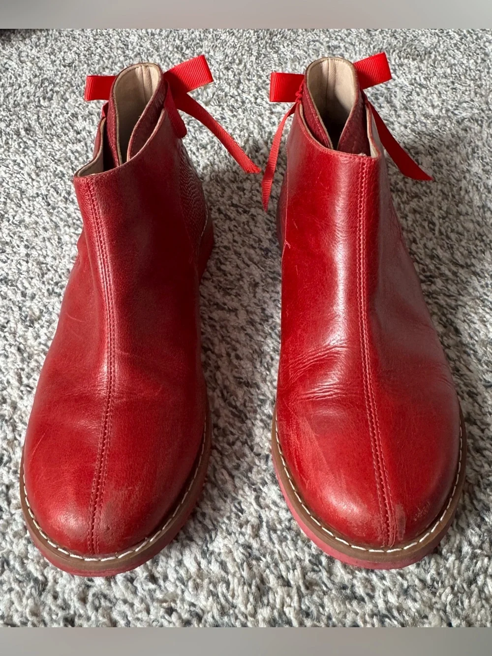 Elephantito Red Croc-Accent Chelsea Booties